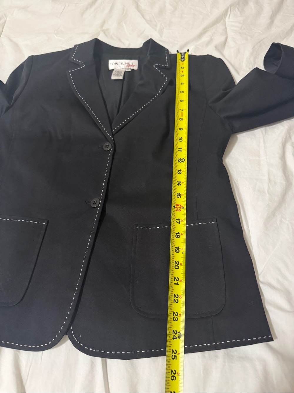 Tower Hill Sport Women’s Black Blazer Size 10 - Picture 9 of 11